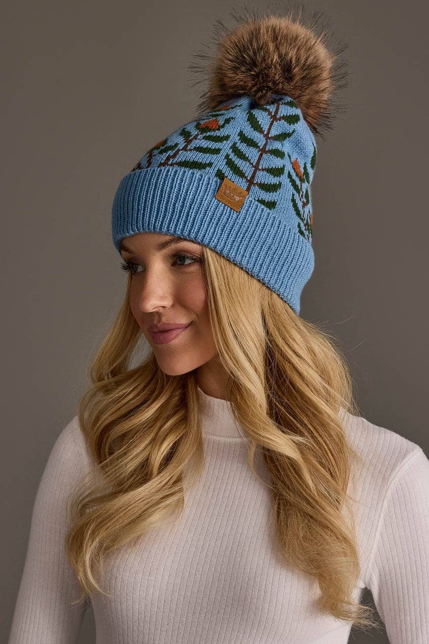 Blue Floral Hat