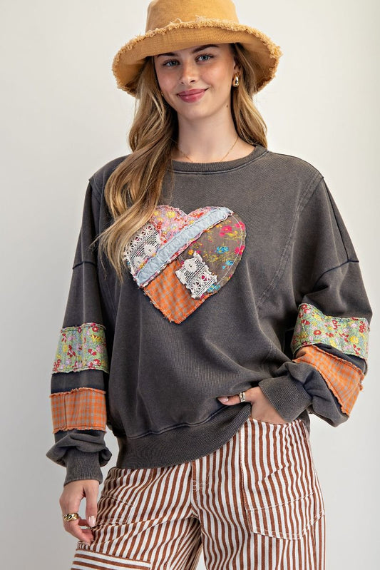 Heart Patch Pullover