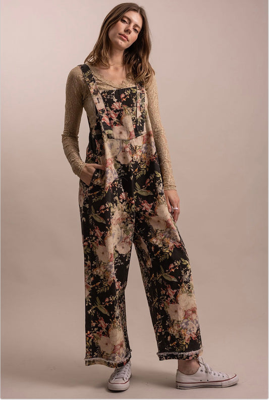 Romantic Floral Overalls