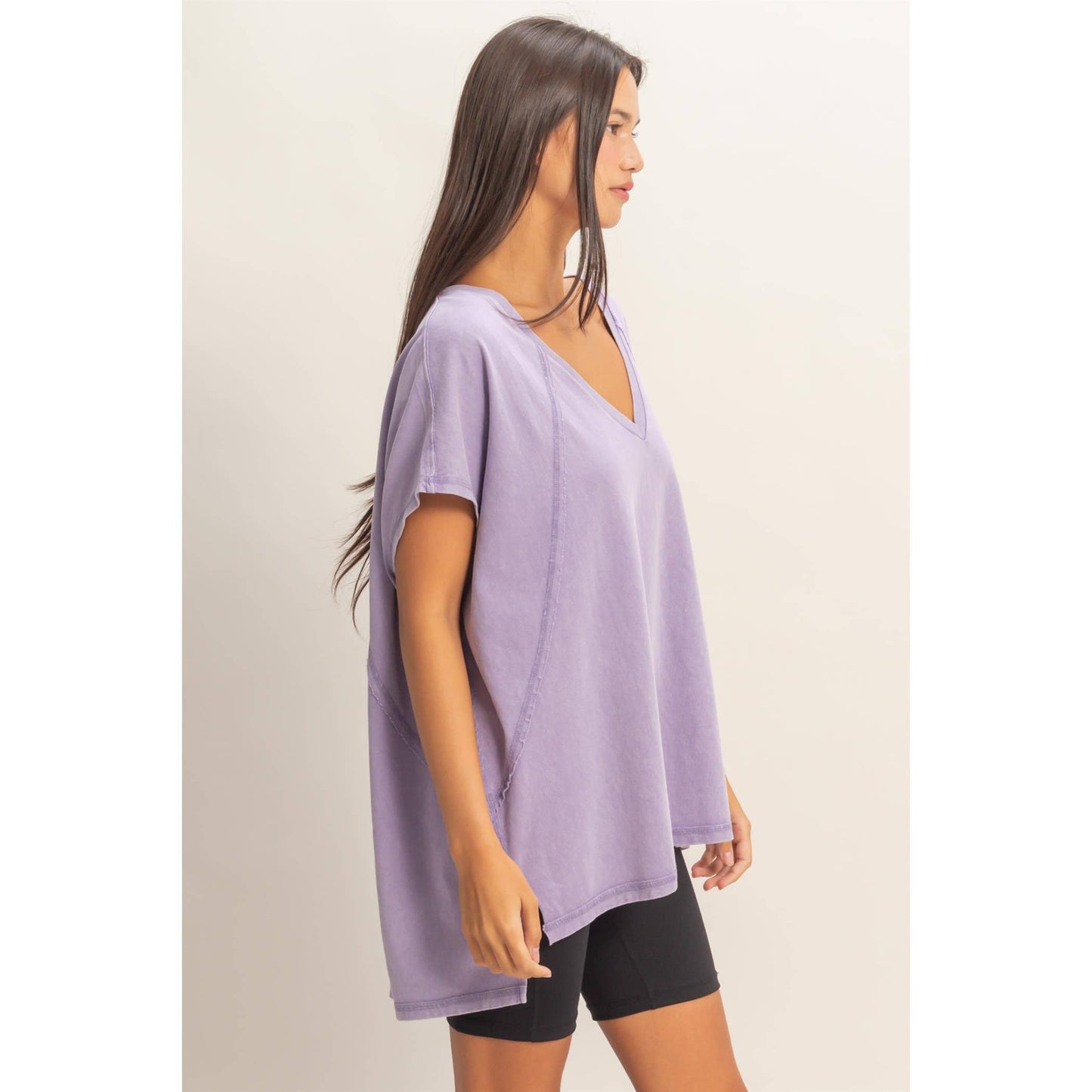 Oversized V-Neck Top