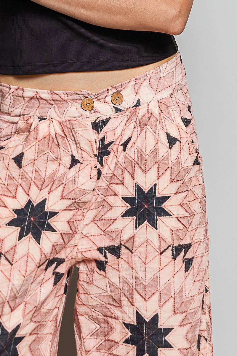POL: Geo Star Quilted Pants