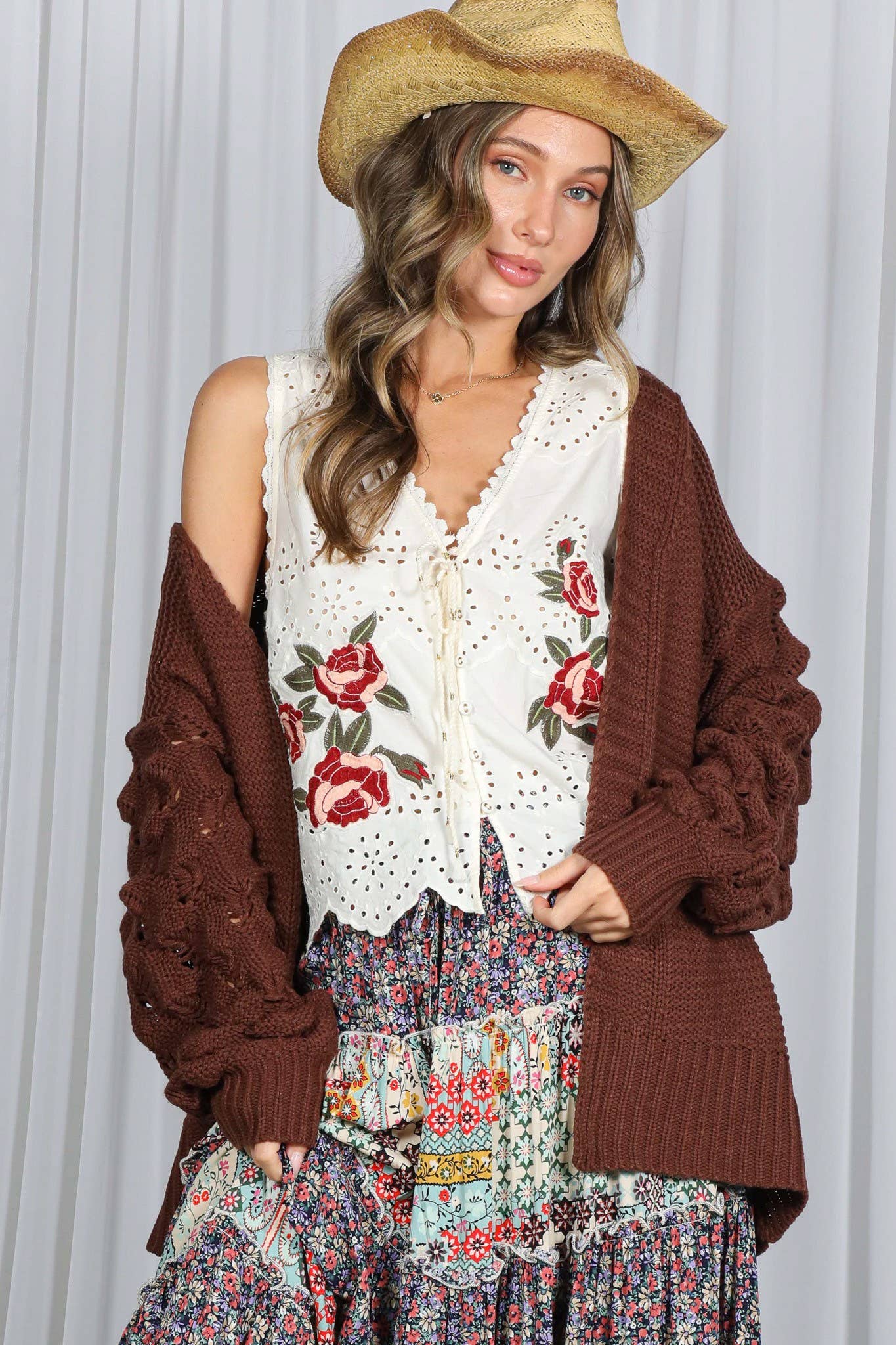 Rose Patch Vest