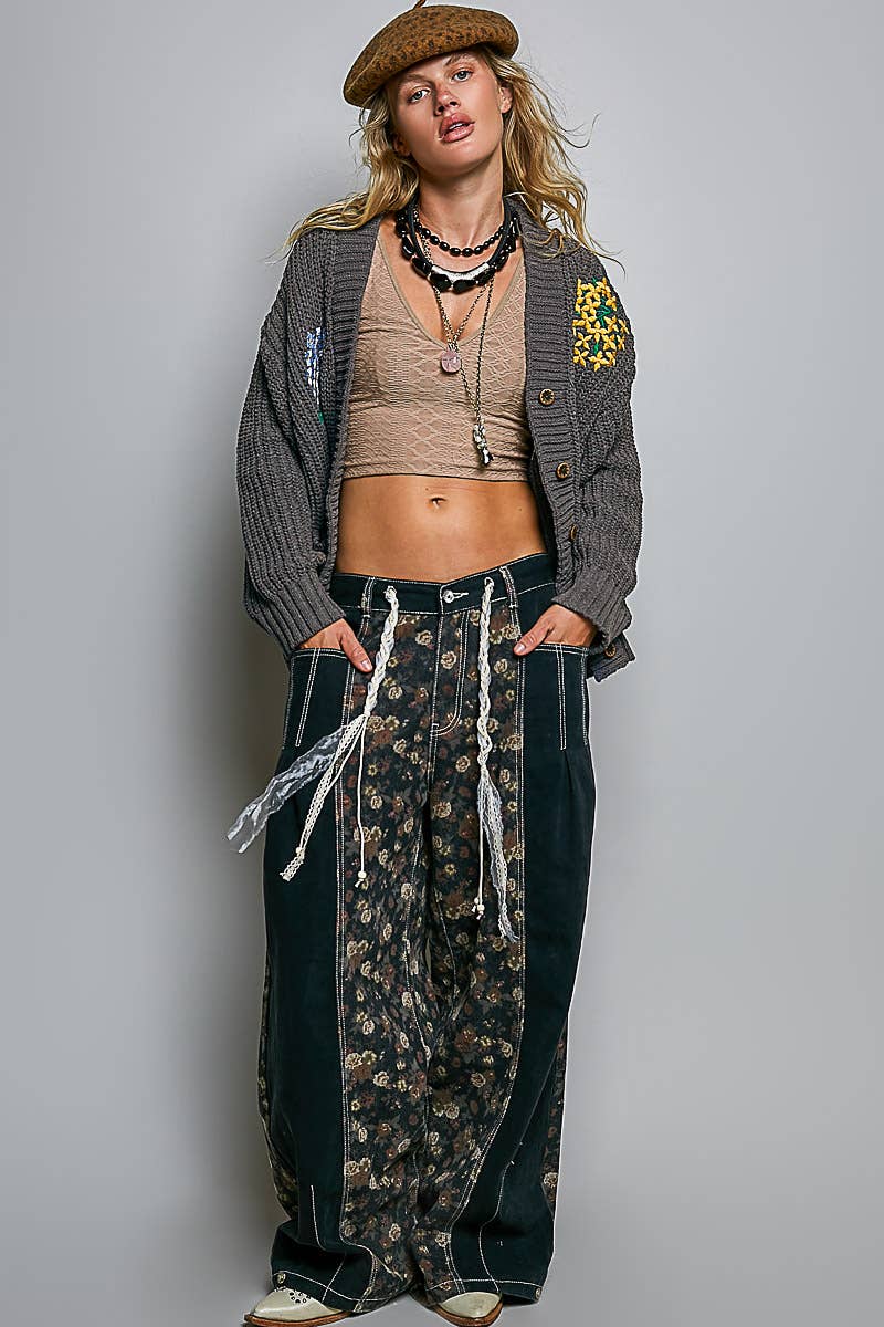 Flower Embroidered Cardi