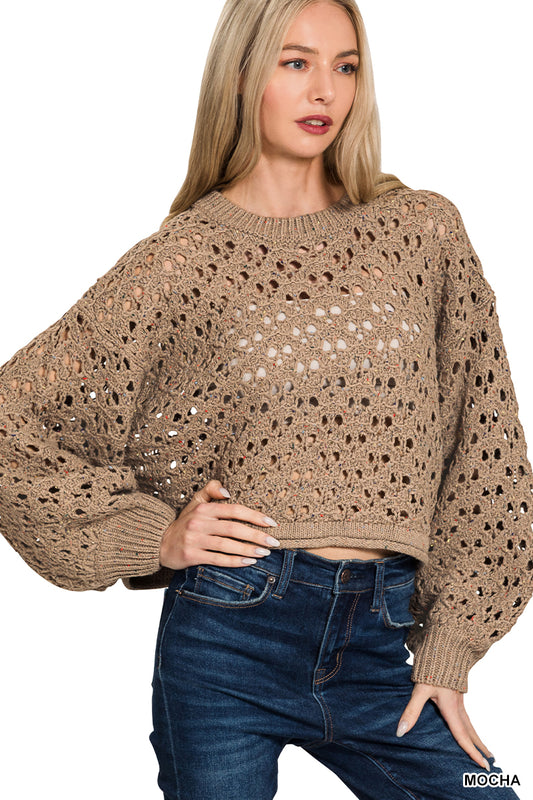 Crochet Knit Sweater