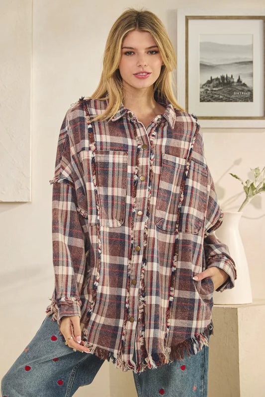 Oli & Hali: Snap Front Shacket