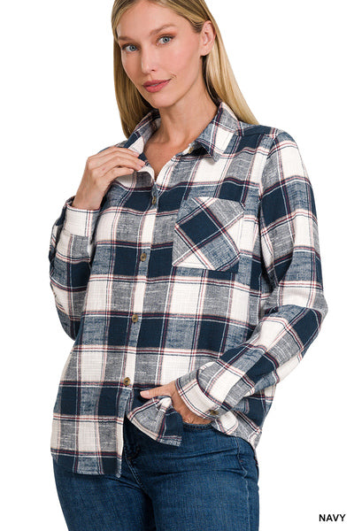 Sharon Plaid Top