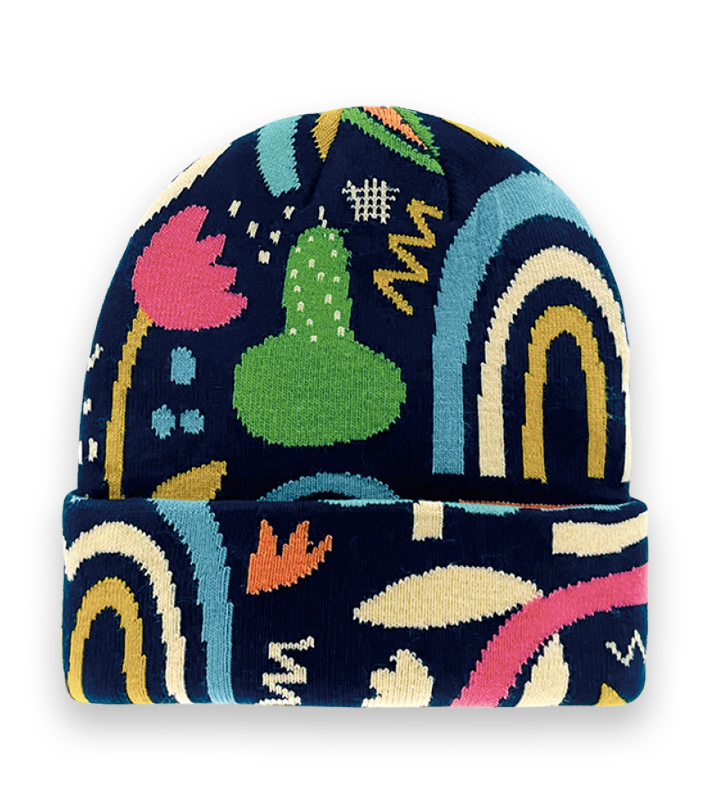 Abstract Knit Beanie