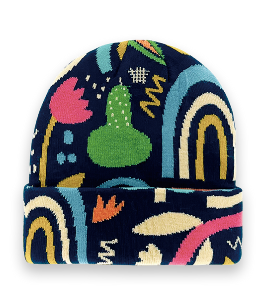 Abstract Knit Beanie