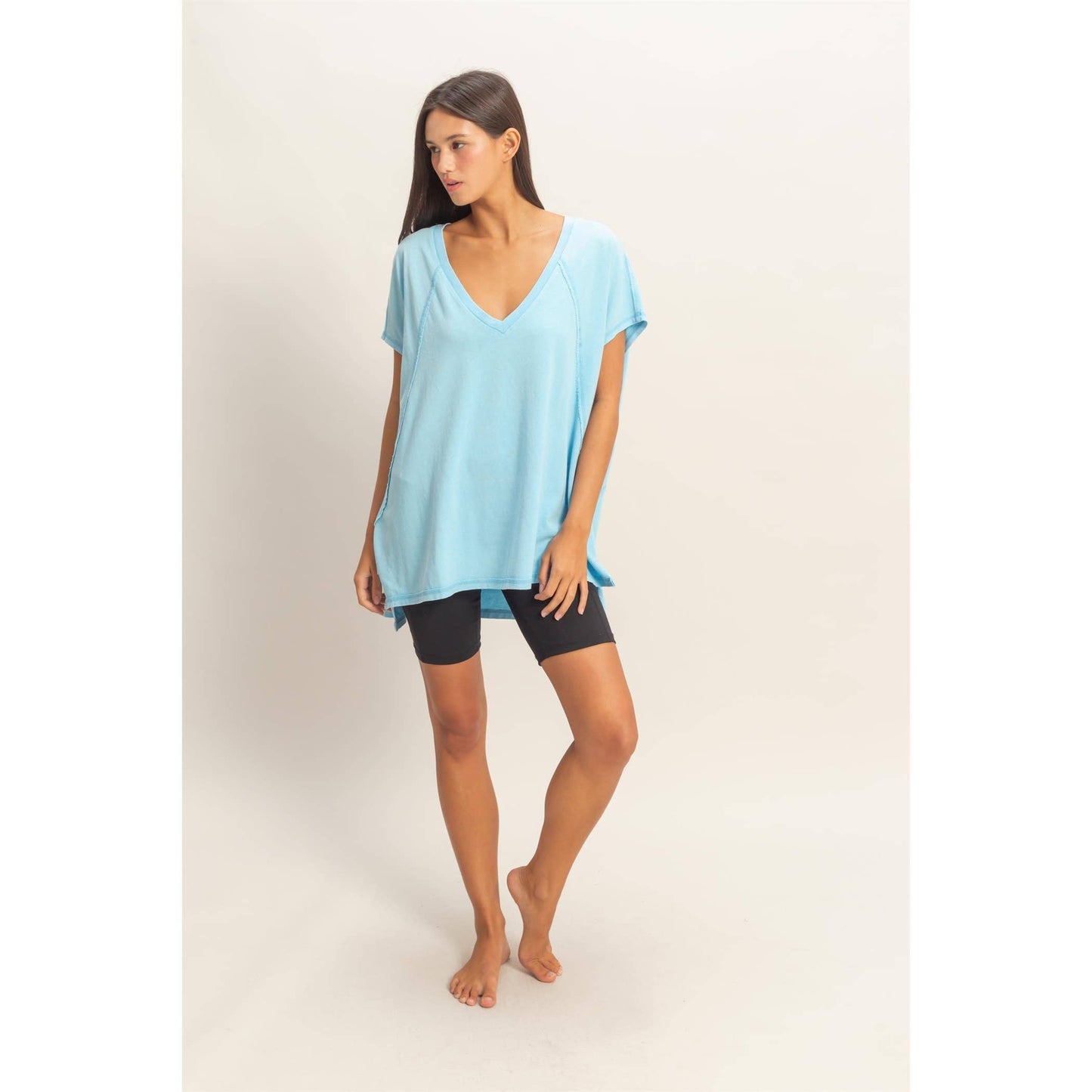 Oversized V-Neck Top