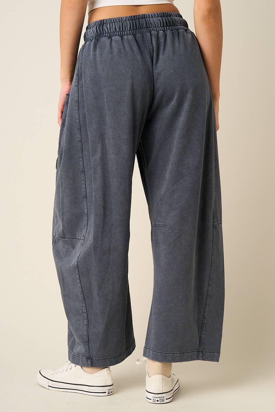 CROCHET PATCH BARREL SWEATS