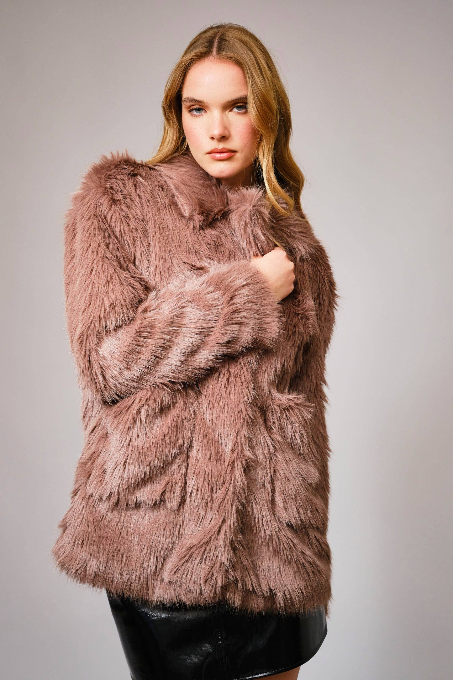 Shaggy Faux Fur Coat