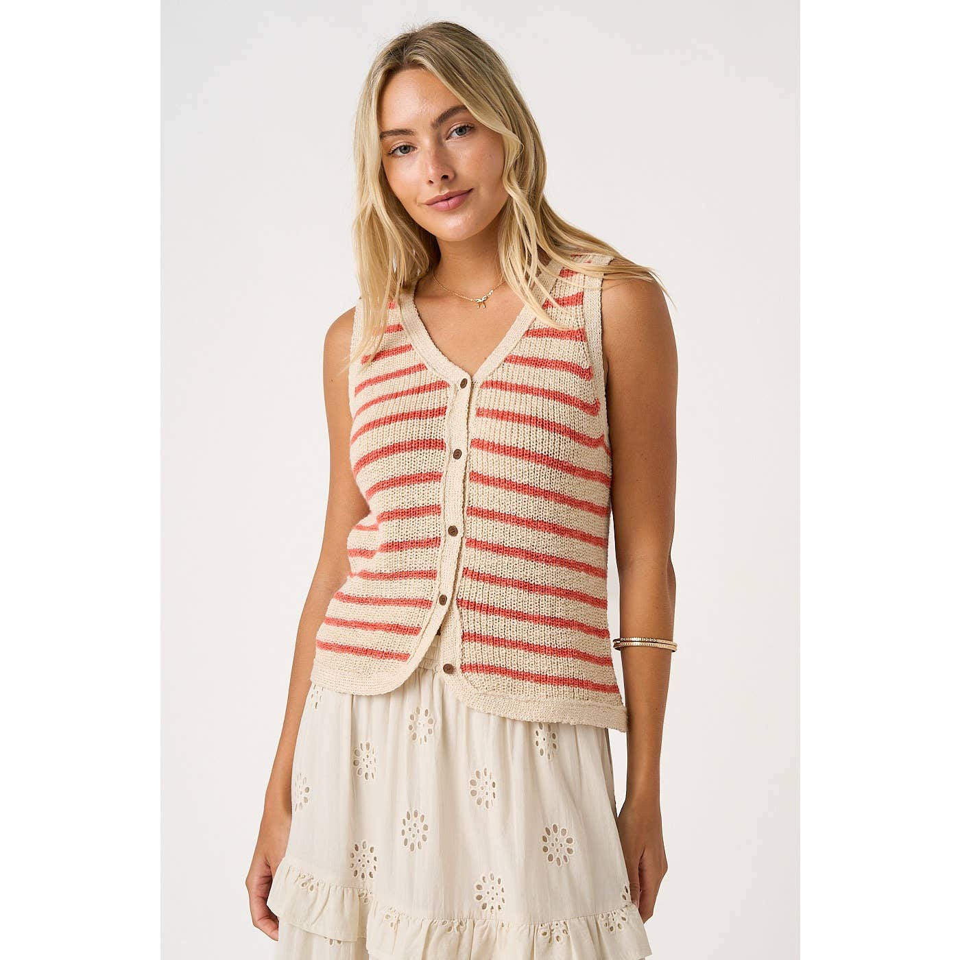 STRIPED SWEATER VEST