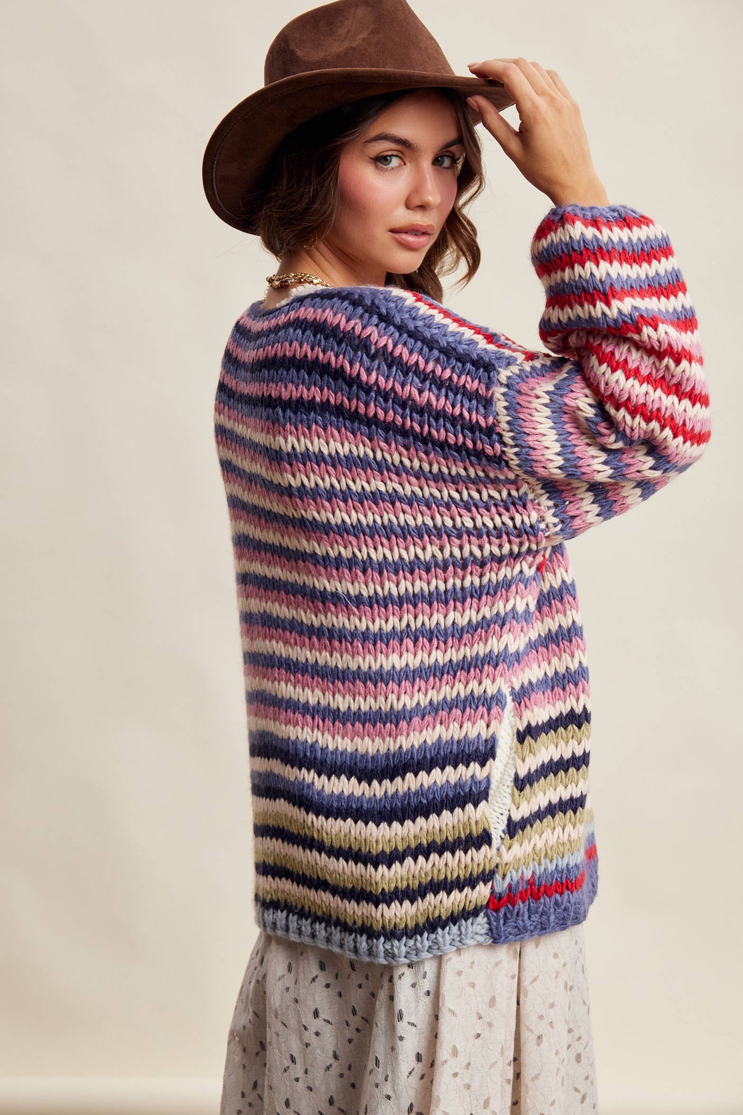 Happy Day Striped Cardi