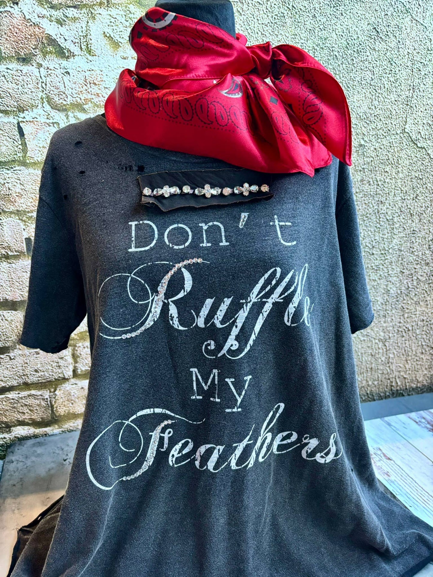 Don't Ruffle My Feathers Tattered Tee