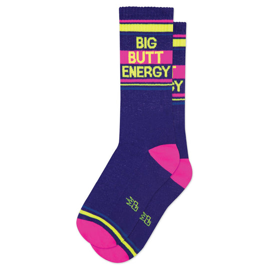 Big Butt Energy Gym Crew Socks - Funny Friend Gift