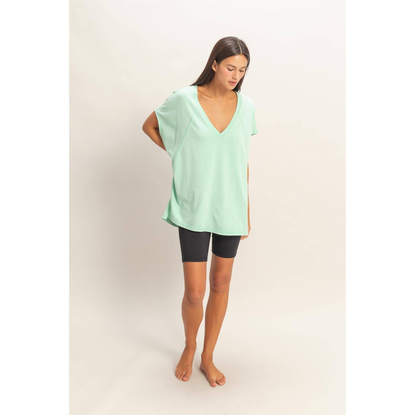 Oversized V-Neck Top