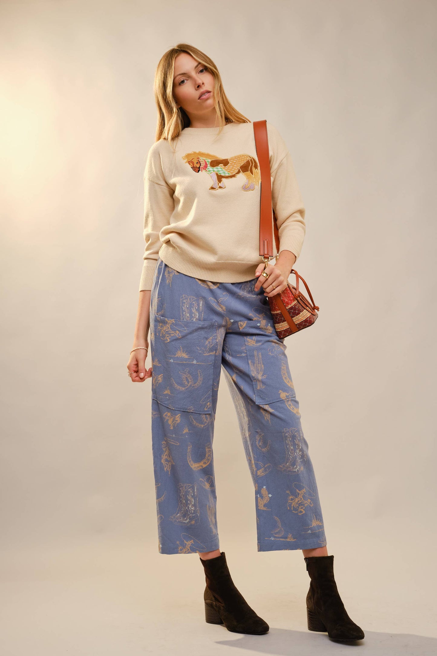Western Printed Pants
