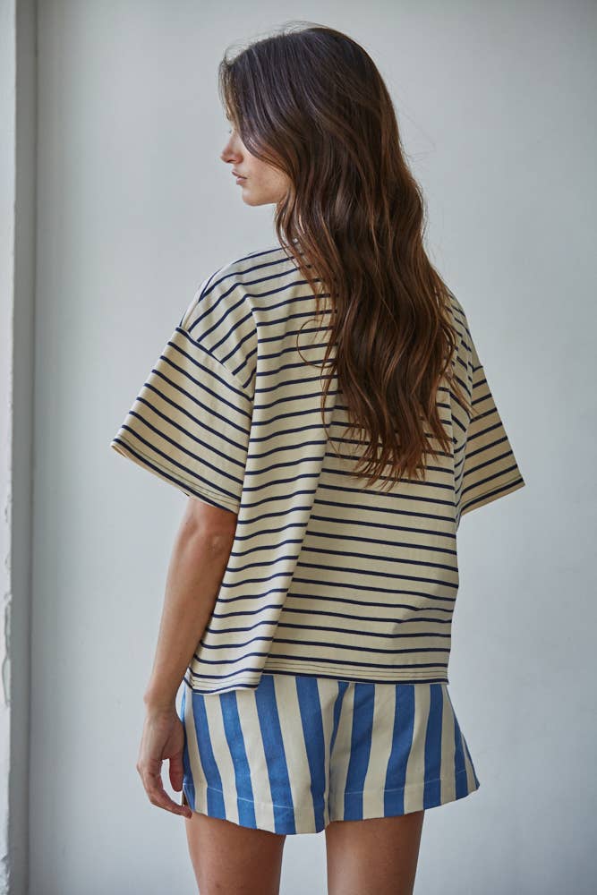 Woven Striped Shorts