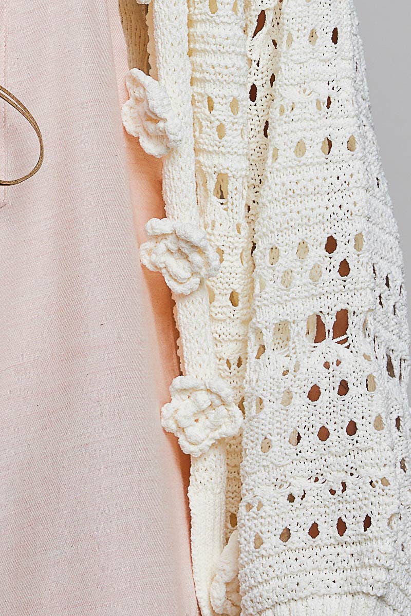 Pol: Flower Button Cardi