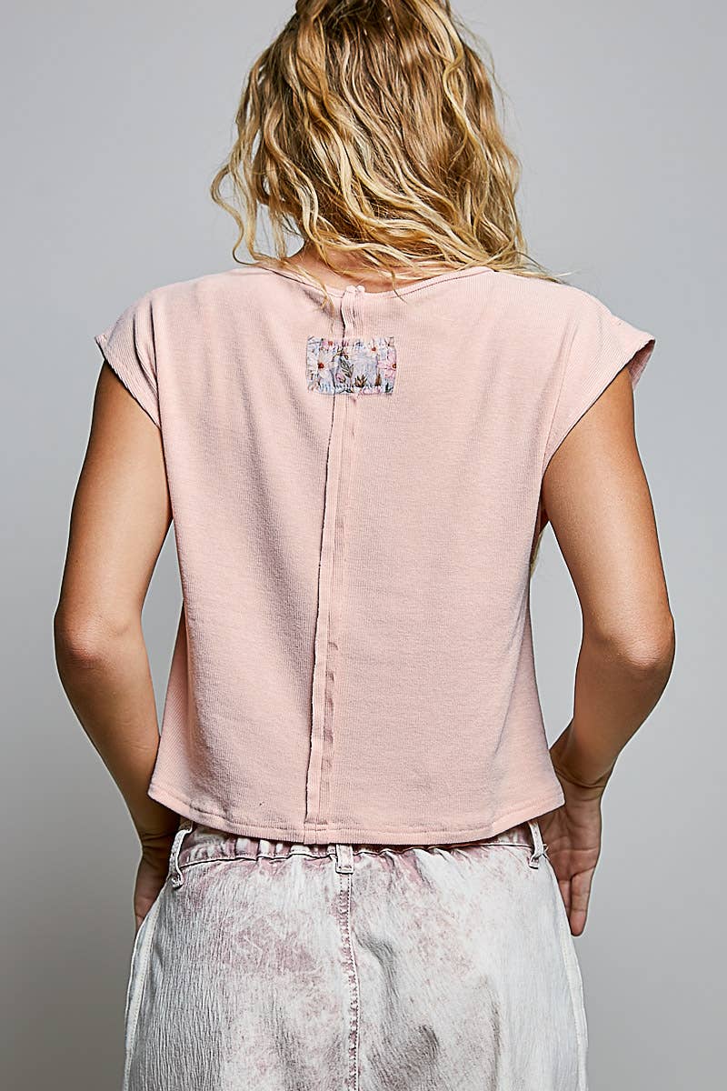 POL: Floral Strip Top
