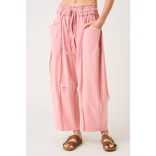 SEAM DETAIL BARREL PANTS