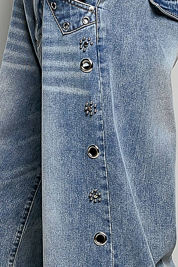 Pol: Eyelet Studded Jeans