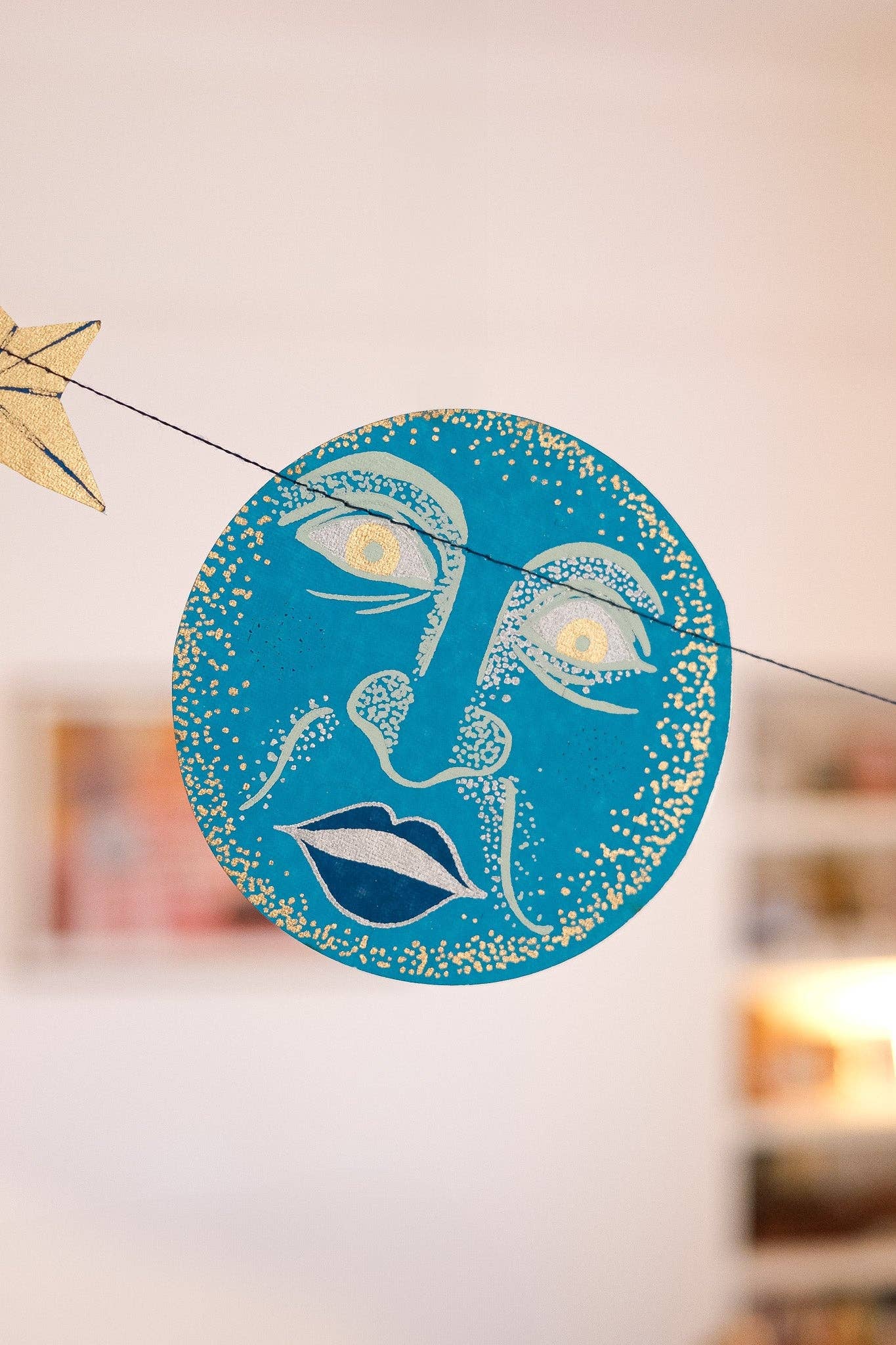 MAN ON THE MOON SEWN GARLAND