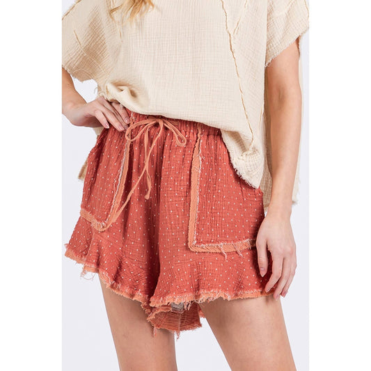 Boho Textured Dot Shorts