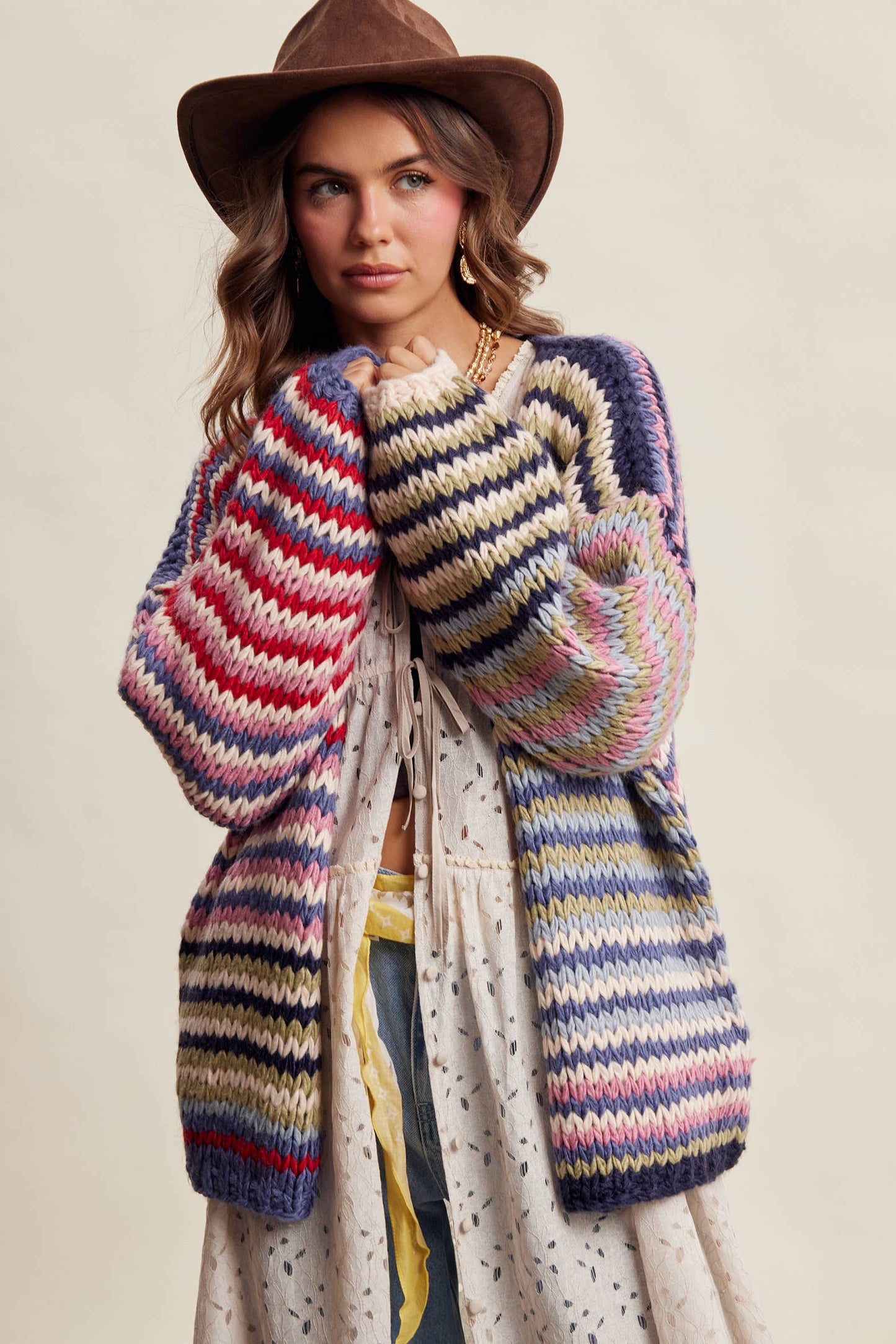 Happy Day Striped Cardi