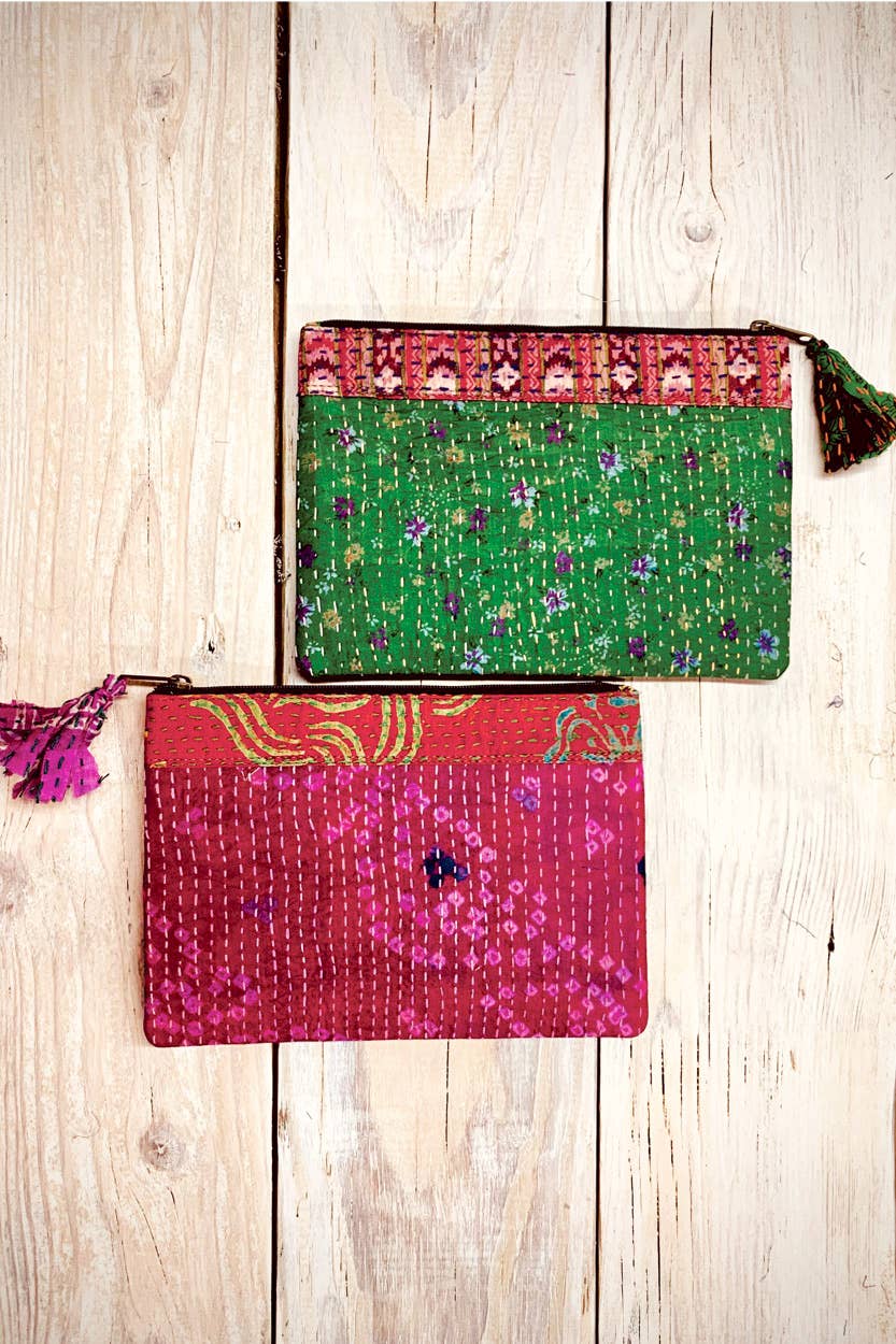 Kantha Accessory Pouch