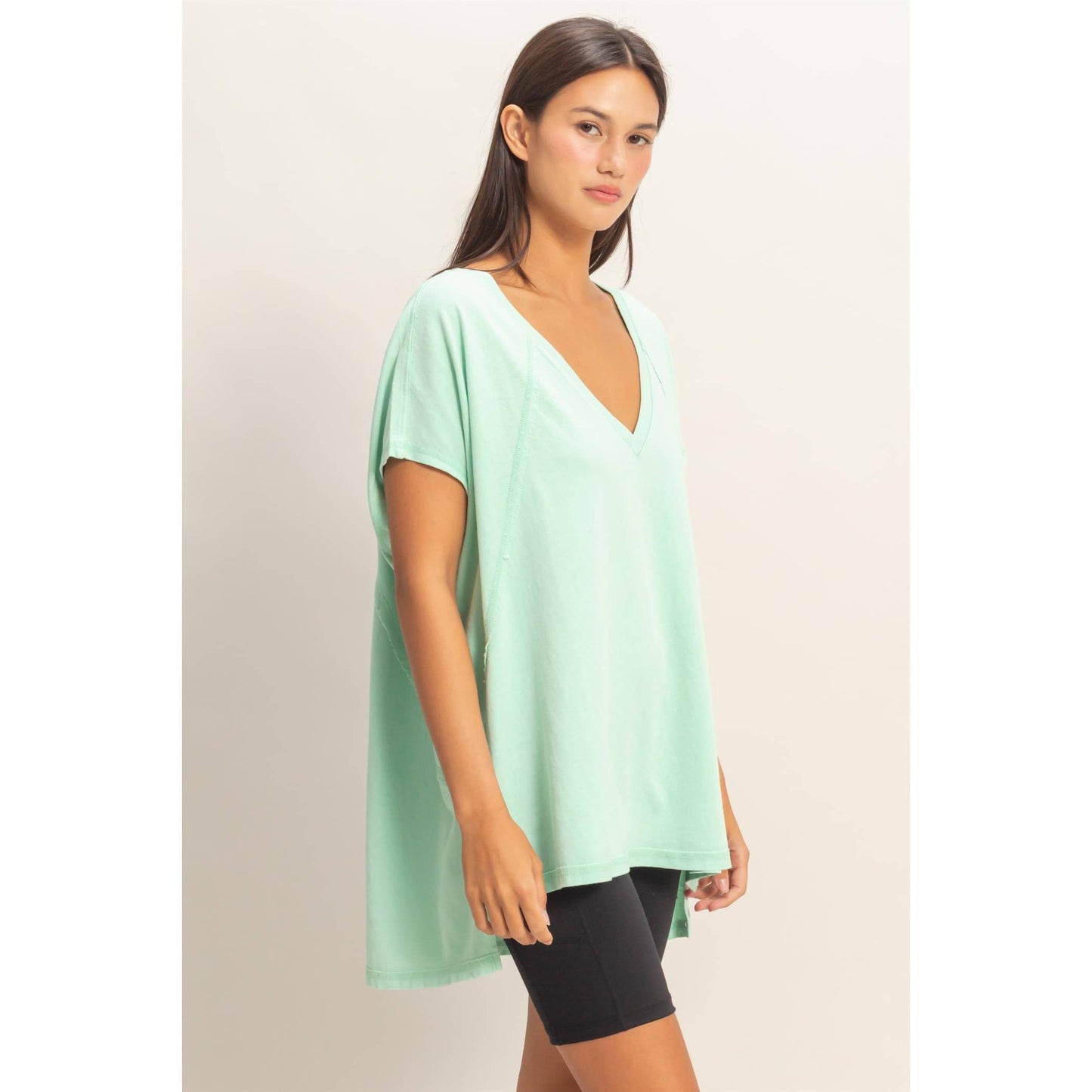 Oversized V-Neck Top