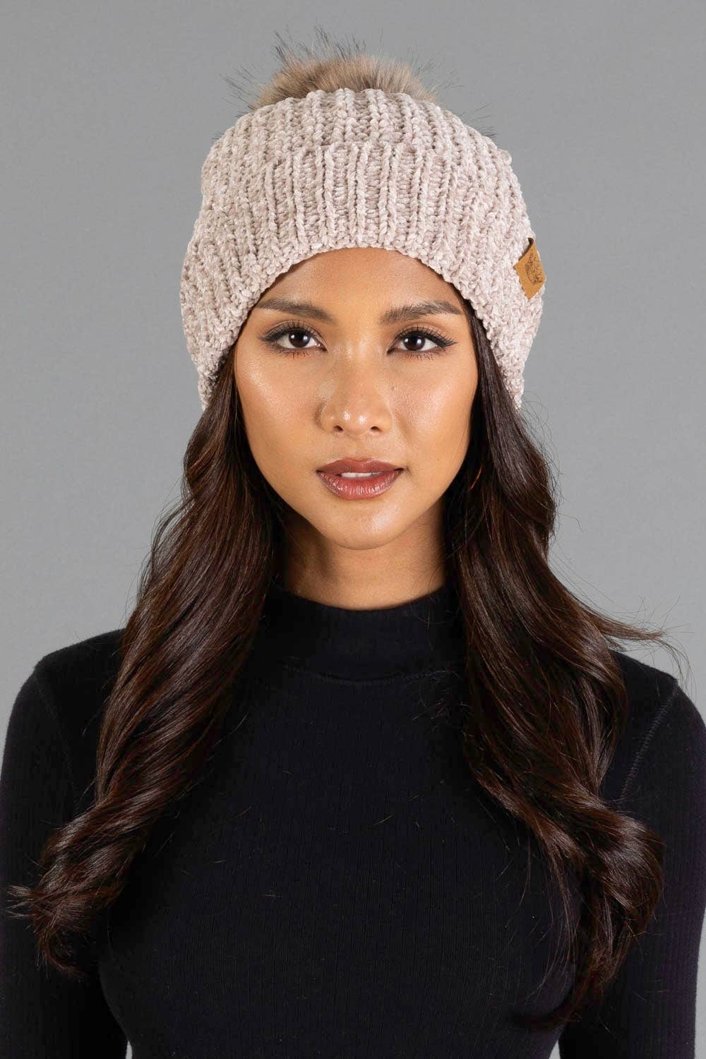 Taupe Chenille Hat