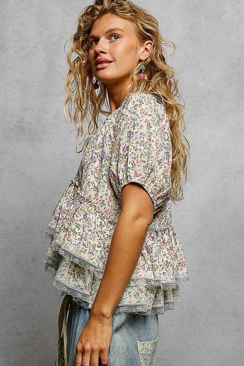 POL: Ruffle Detail Top