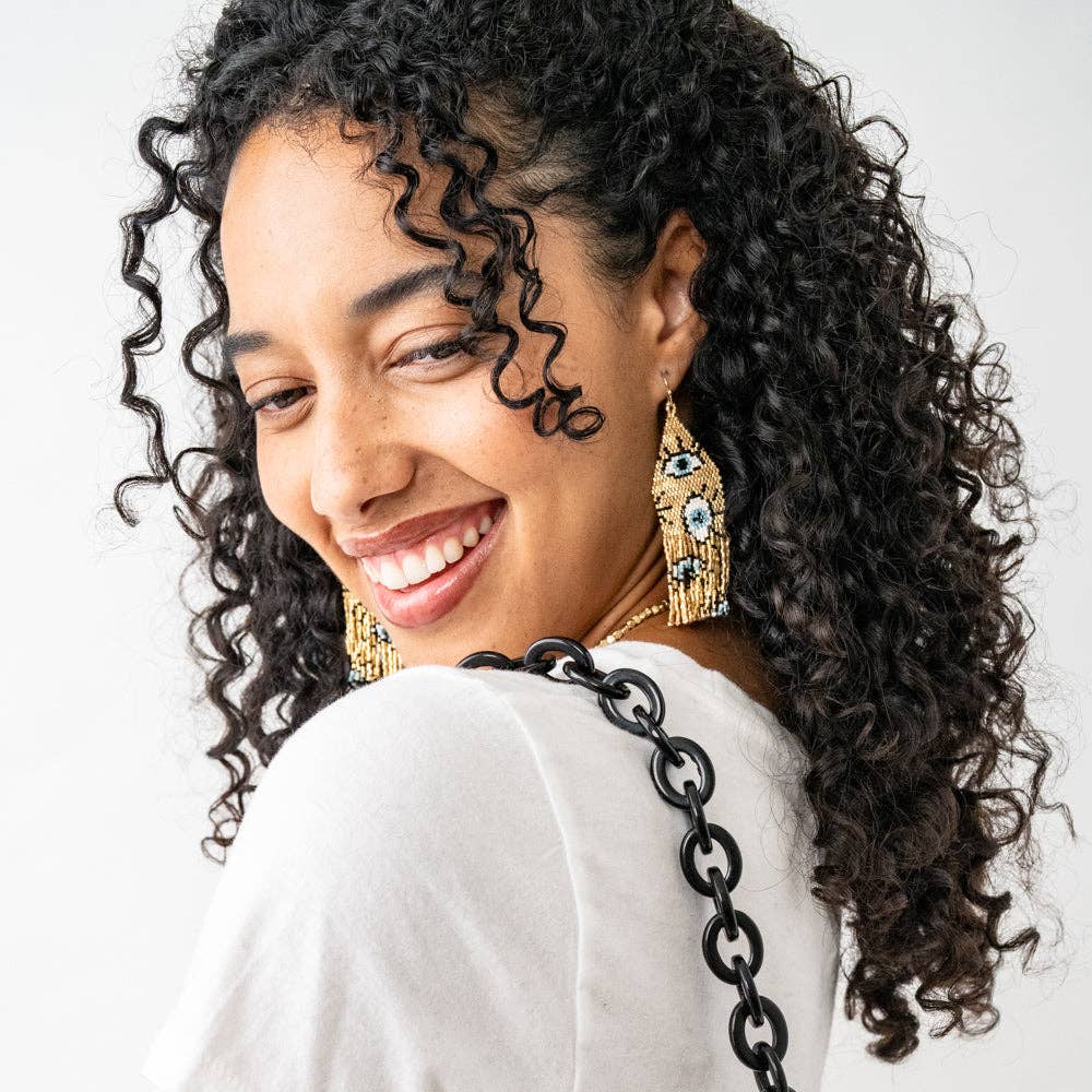 Evil Eye Beaded Earrings