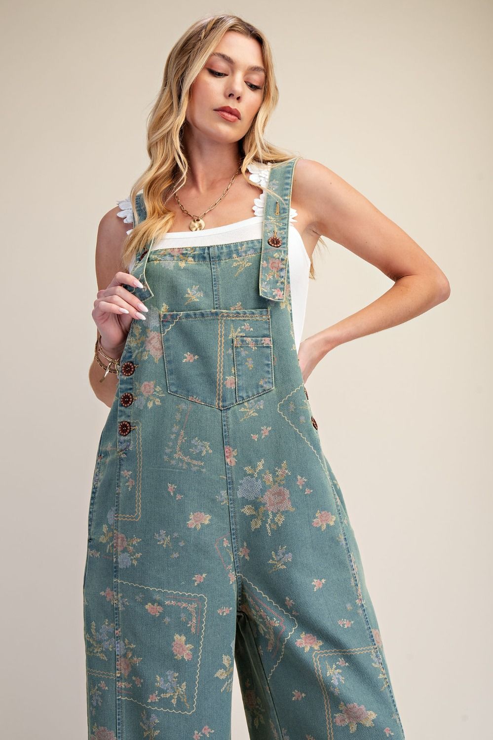 Vintage Flower Overalls