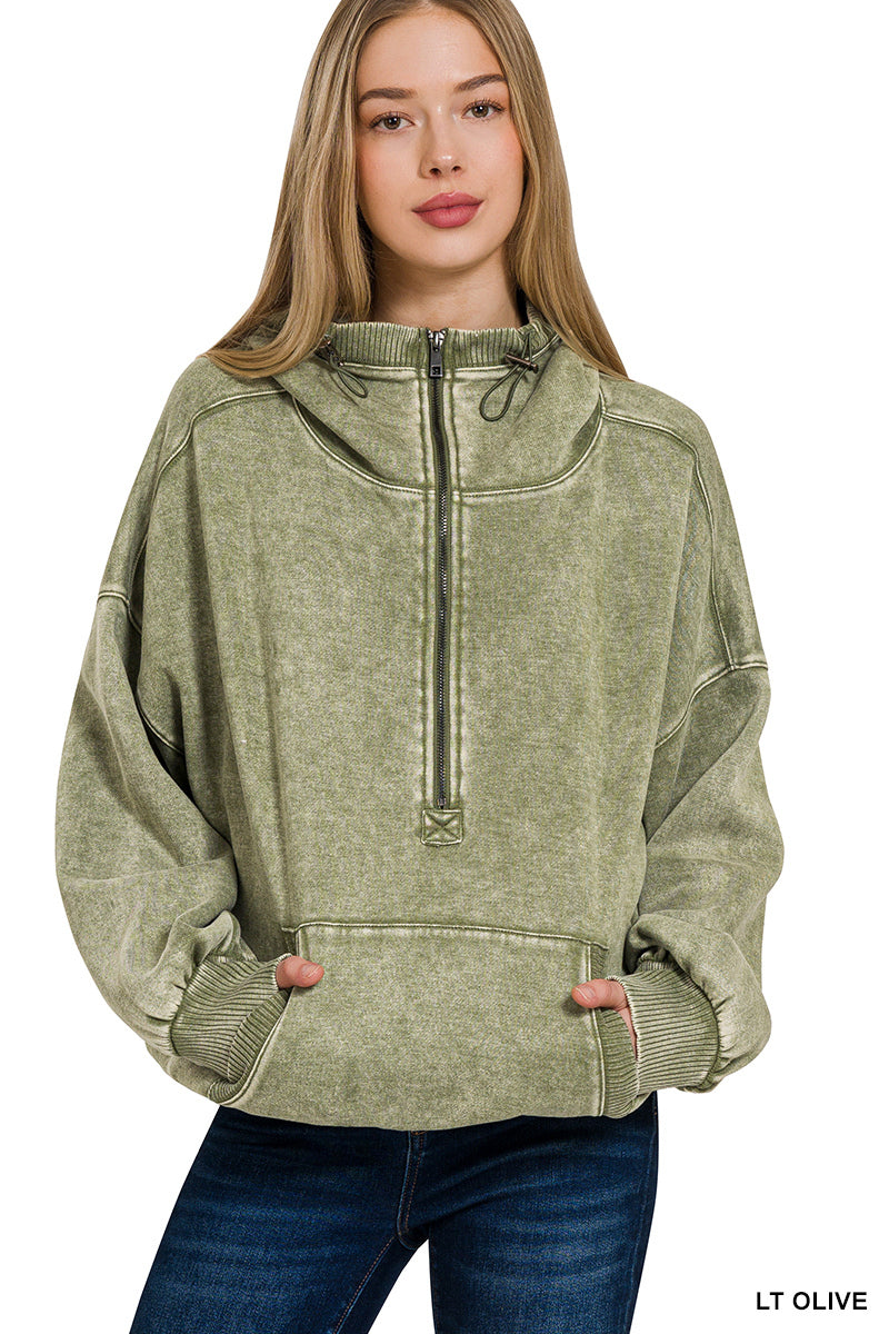 Half Zip Kangaroo Sweatshirt