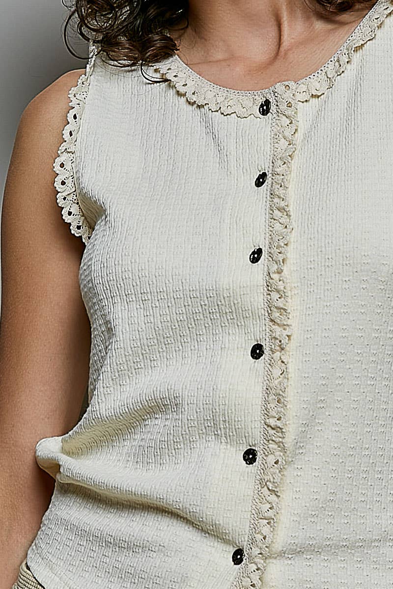 POL: Lace Trim Tank
