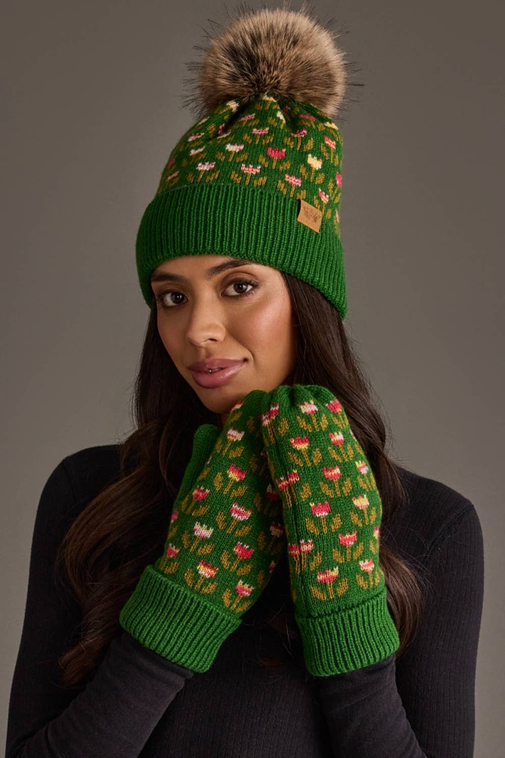 Green Flower Hat