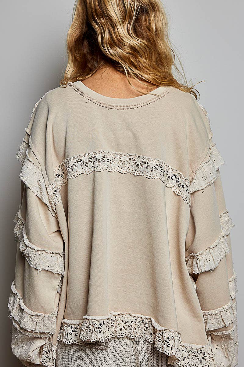 POL: Darling Ruffle Sweatshirt