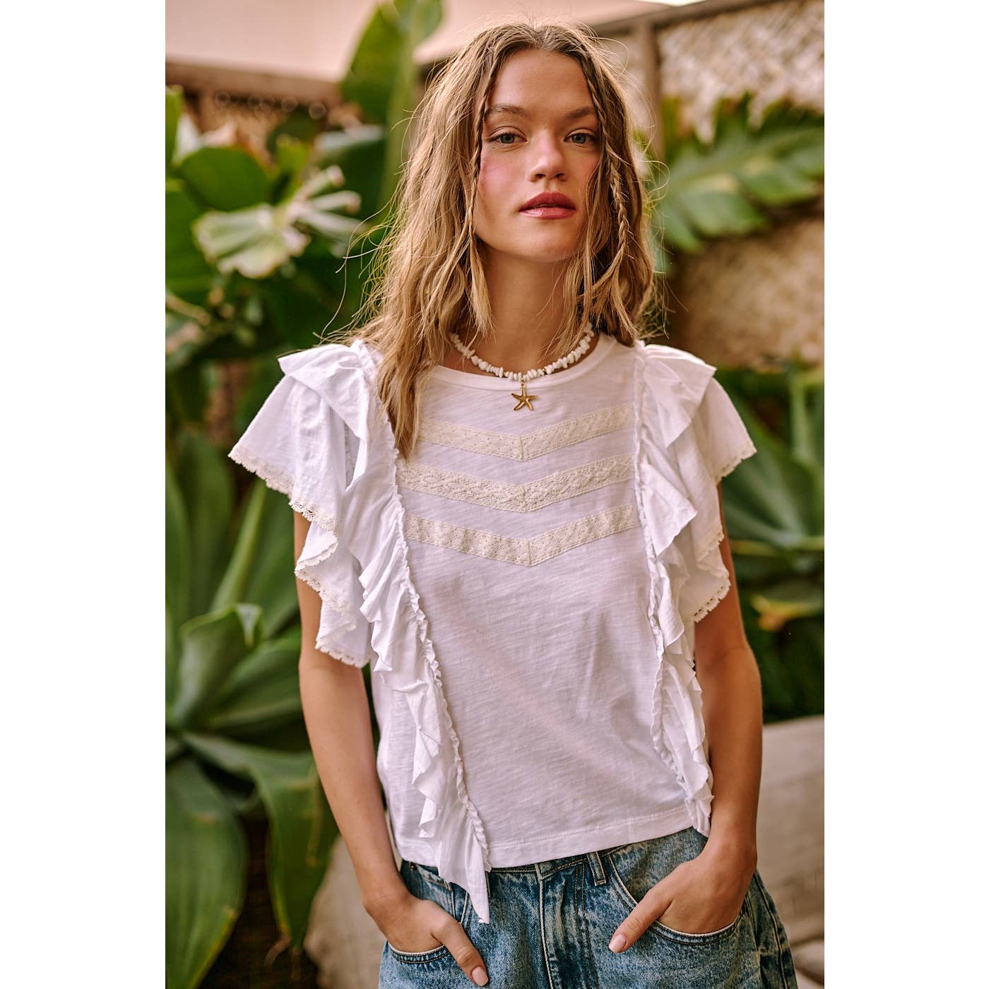 RUFFLED UP TOP