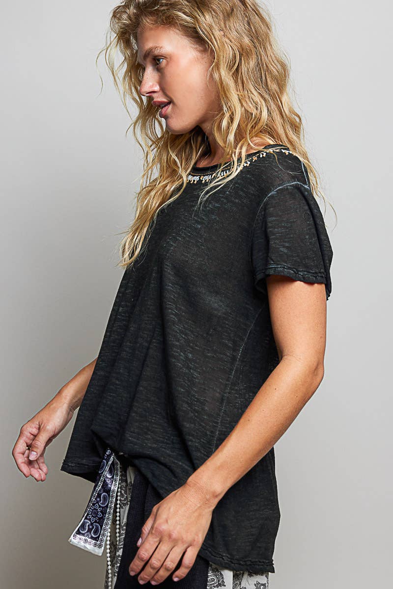 Pol: Hand-Stitched Knit Top