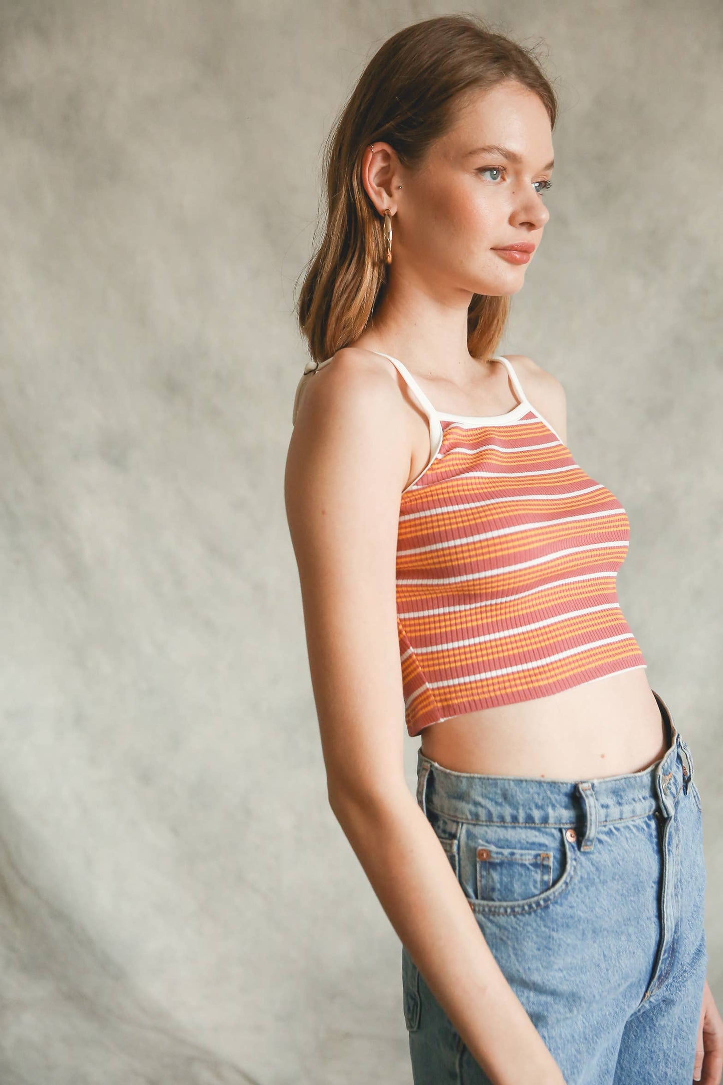Striped Crop Cami