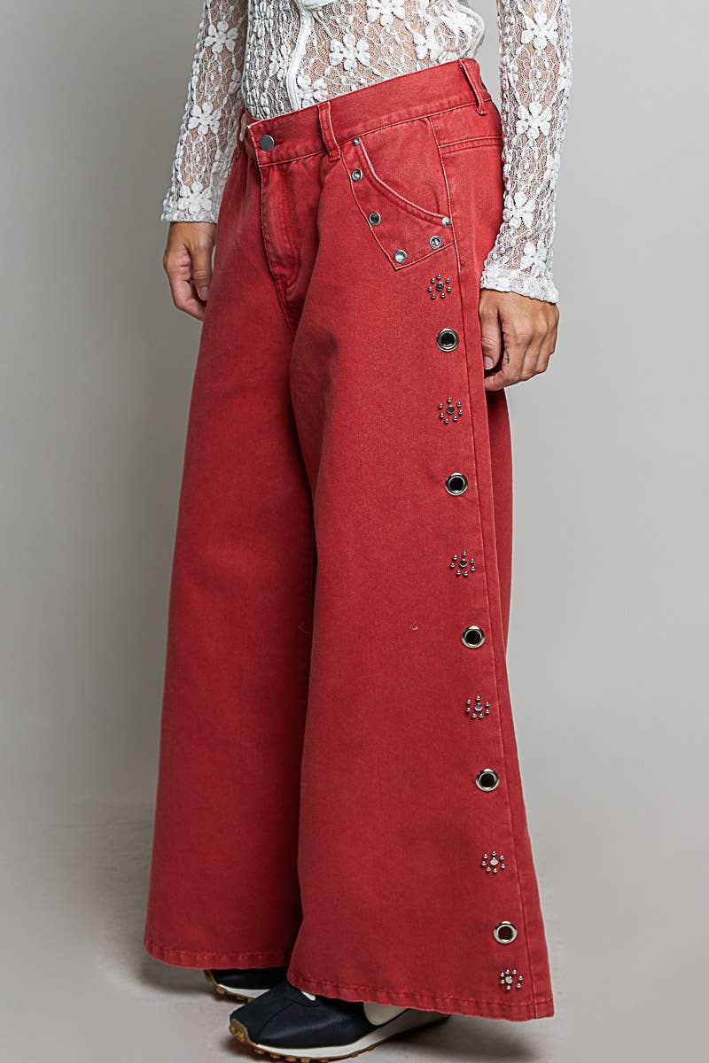 Pol: Eyelet Studded Jeans