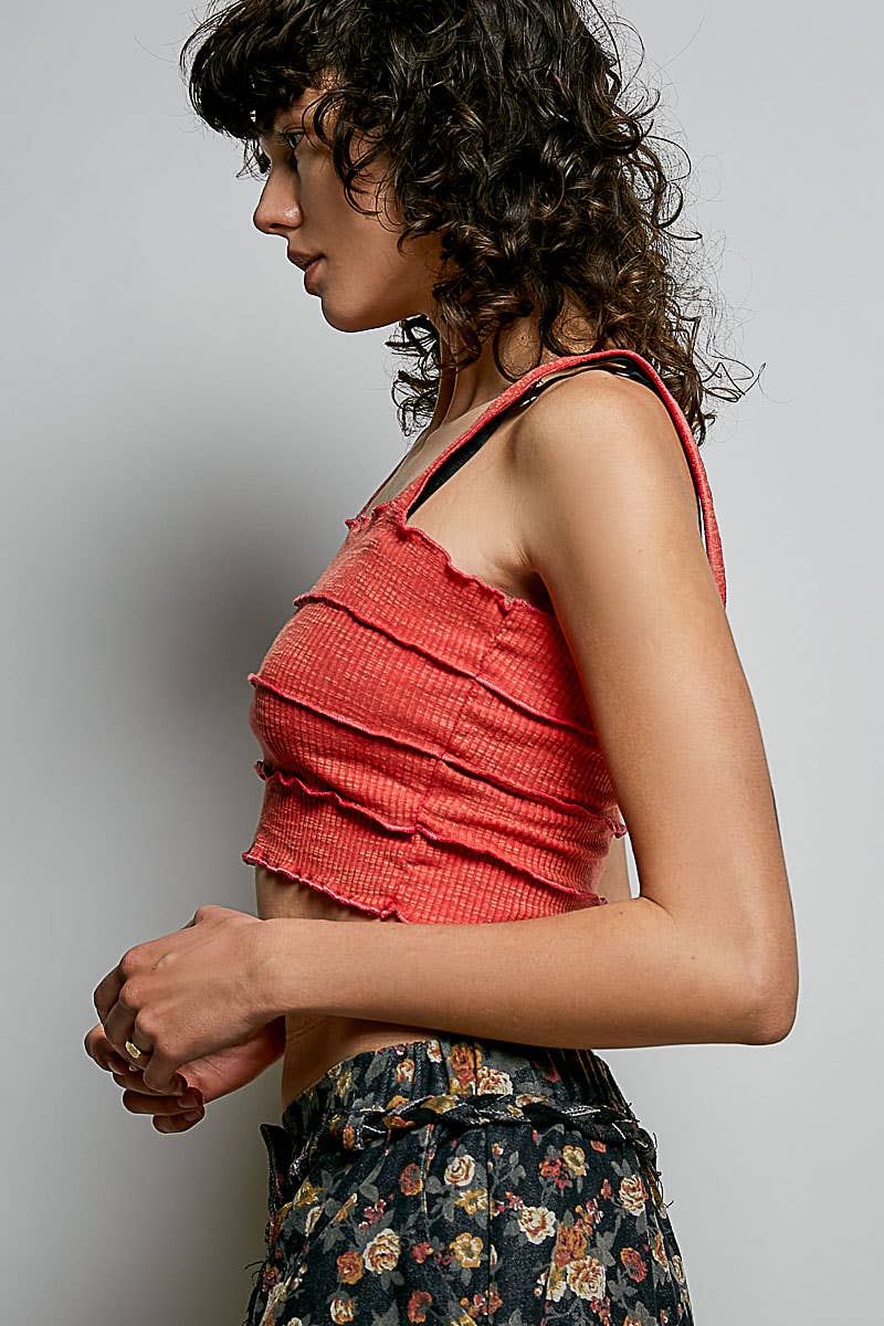 Pol: Merrow Edge Crop Top