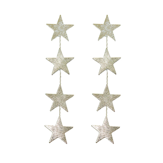 Silver Star Duster Earrings