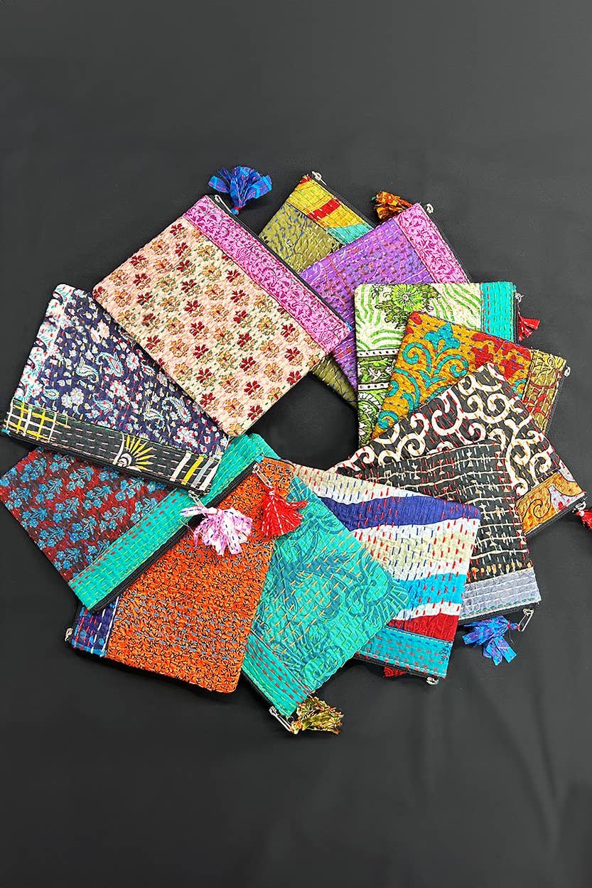 Kantha Accessory Pouch