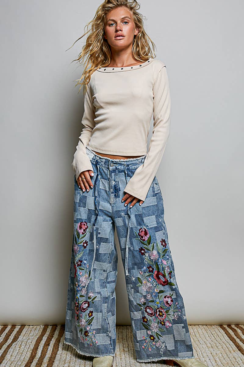 Trompe l'oeil Denim Pants
