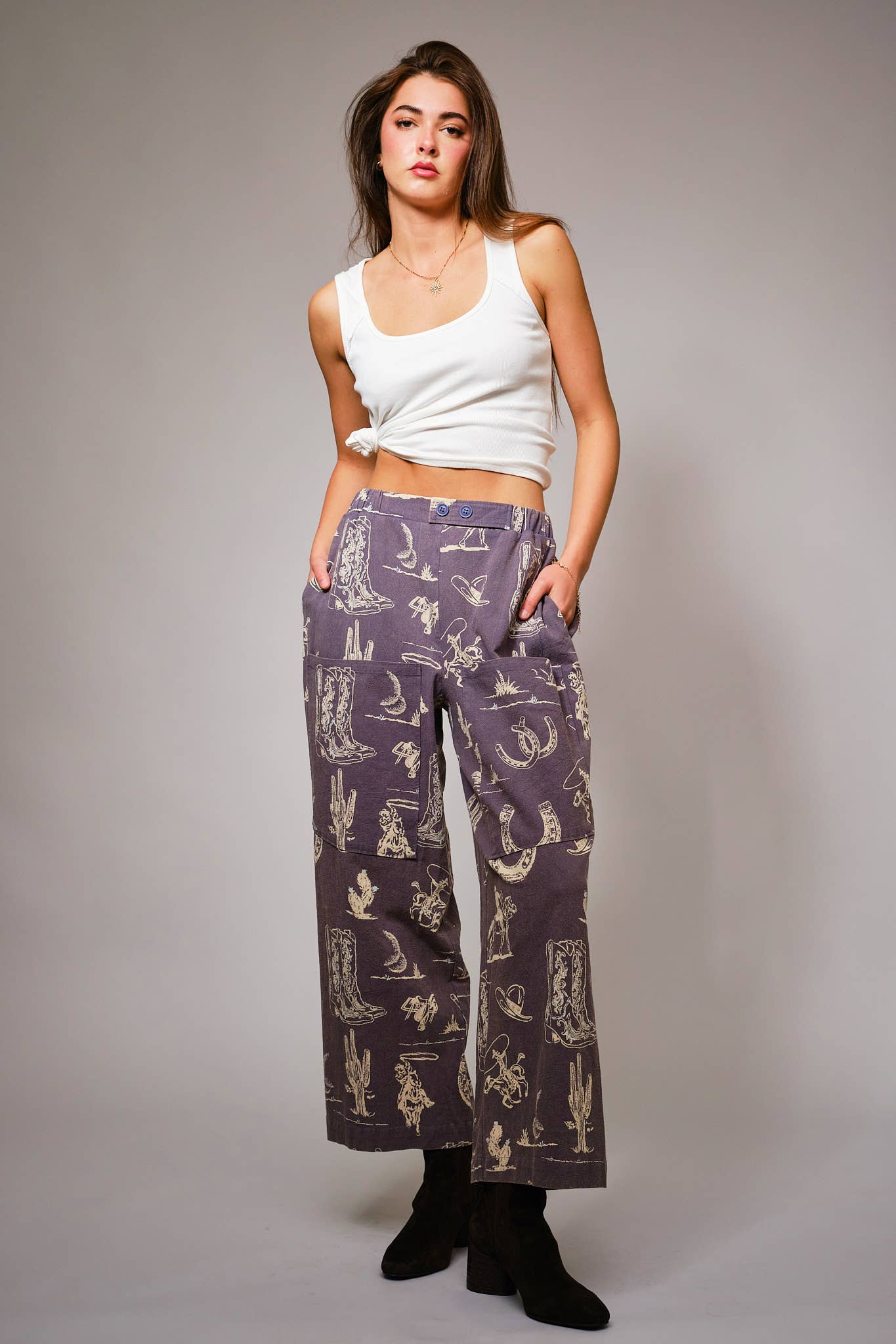 Western Printed Pants