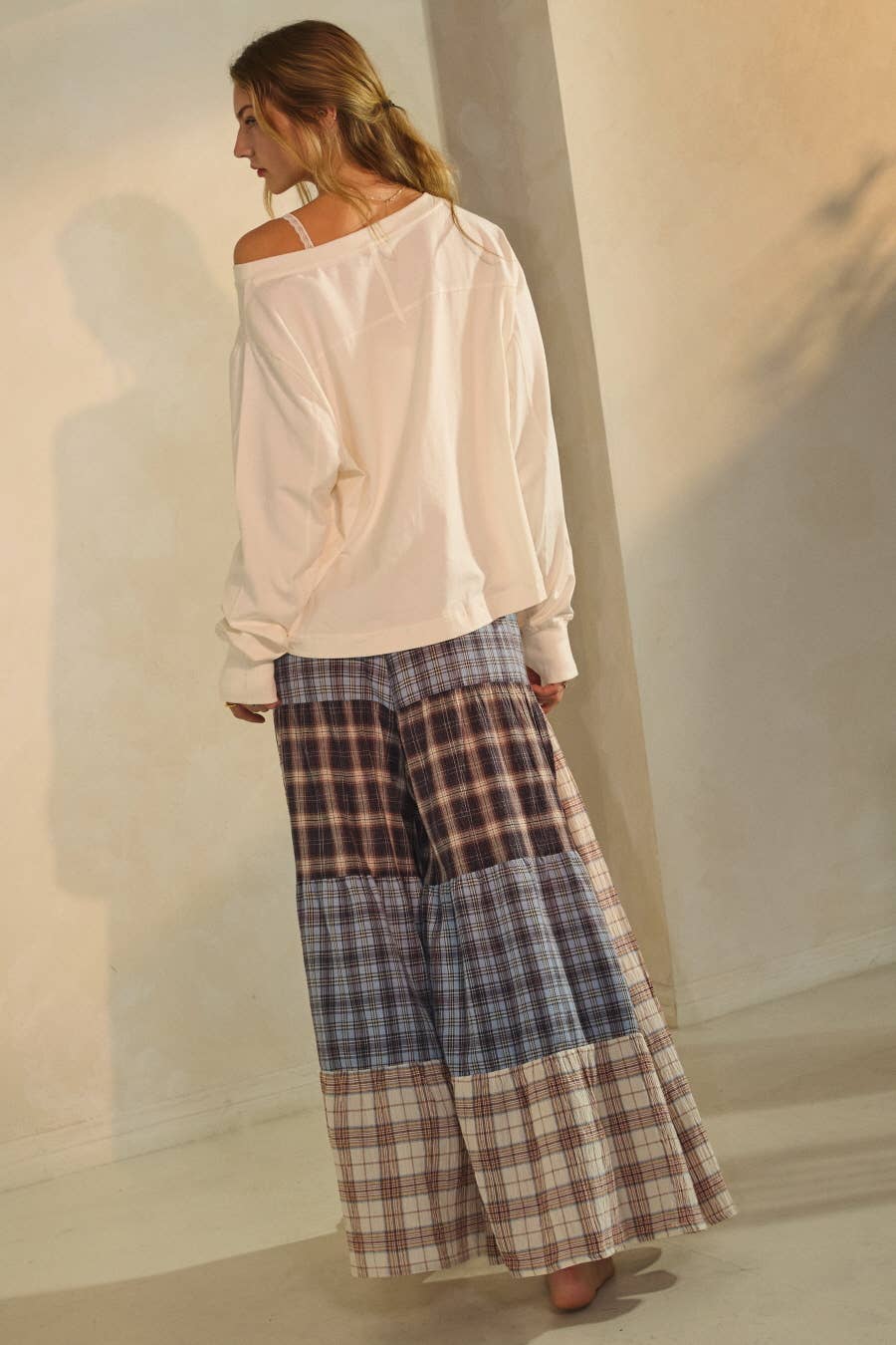 Plaid Patch Pants