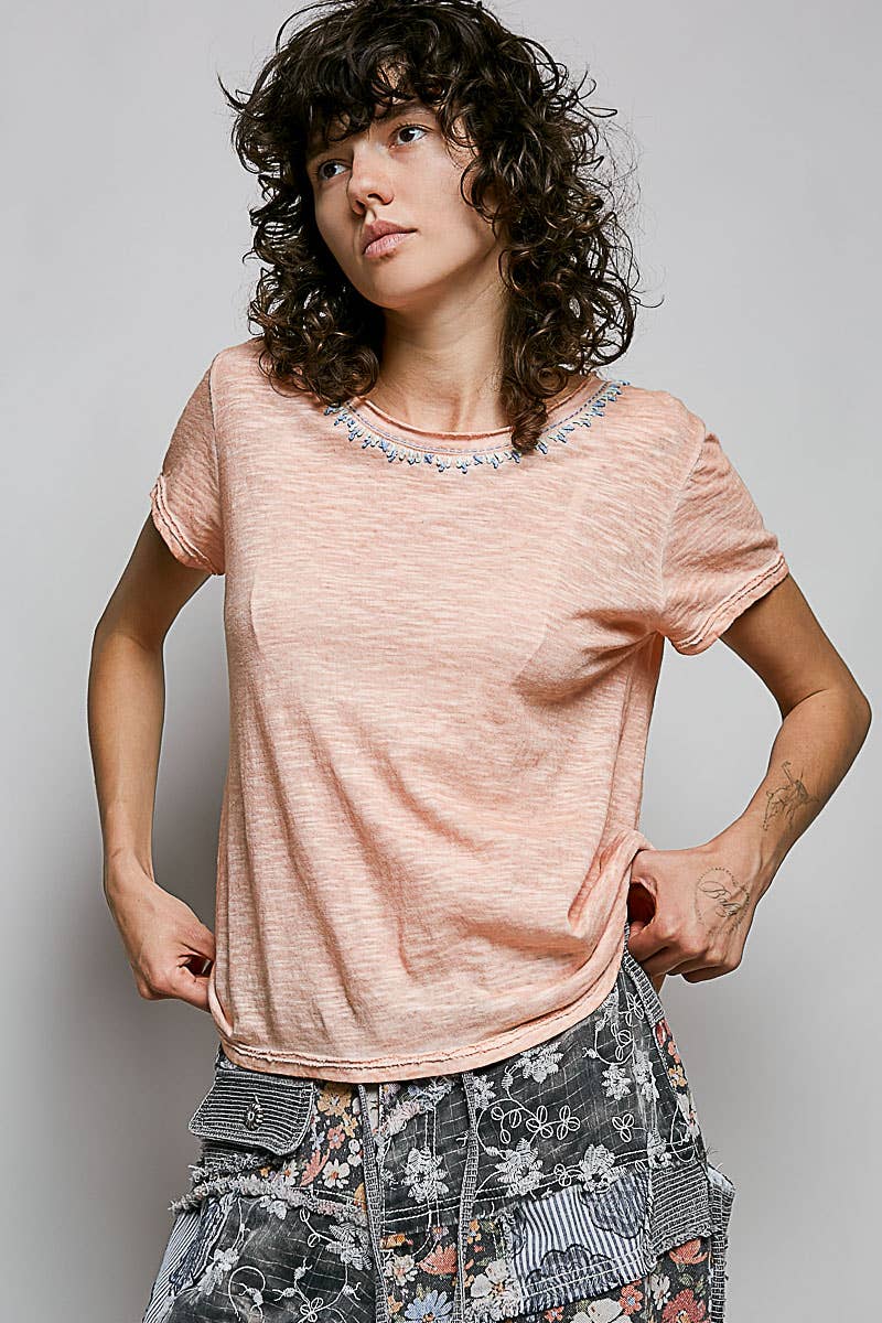 Pol: Hand-Stitched Knit Top